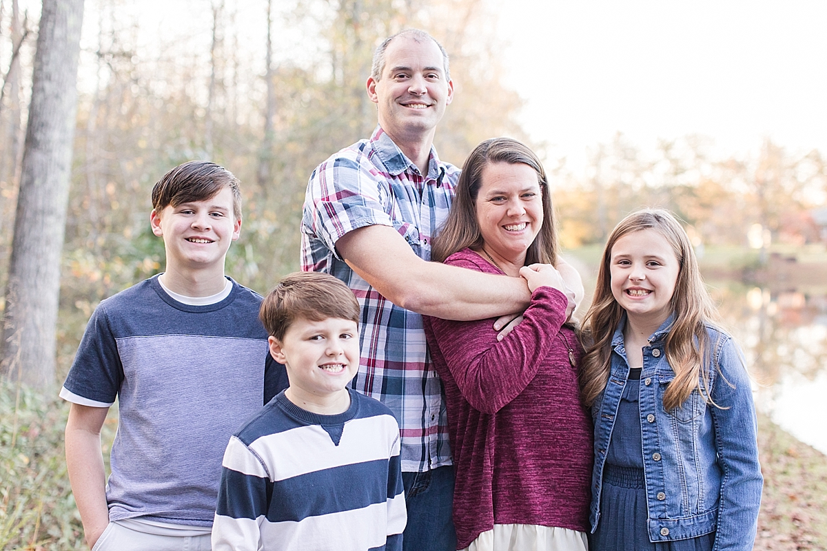 At home family portraits in Locust Grove