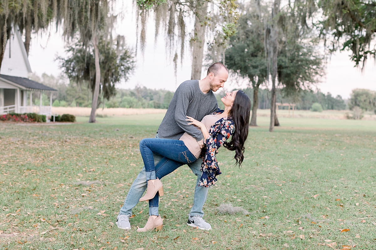 Spring Engagement Session at Lakes Chapel and Clubhouse in Lake Park GA